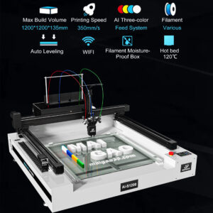 MAIGAO AI-S1200 Large Format high speed Tri-colors 3D Letter Illuminated Logo Printer 3d Signage Machine