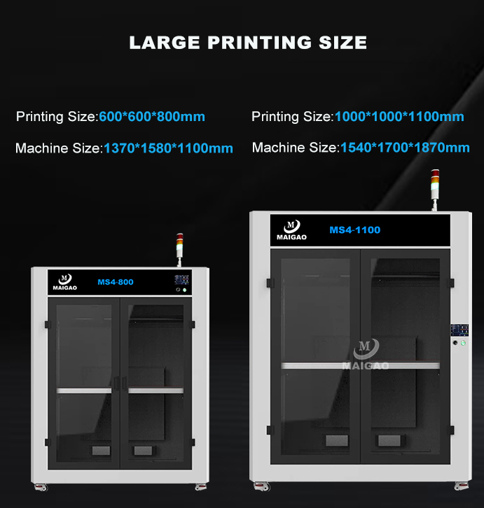 Maigao MS4-1100 Large Format 1100mm Four Colors 600mm/s Auto Parts Car Bumper High Speed Industrial 3d Printer - Image 3