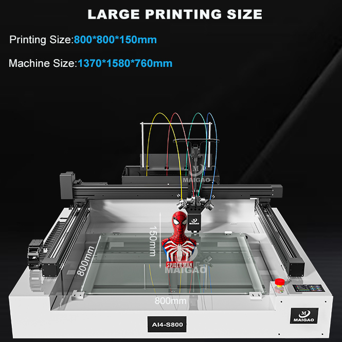 MAIGAO AI4-S1200 Four Colors Large Format1200mm Klipper 500mm/s Channel Letter Led Neon Sign 3D Printer - Image 6