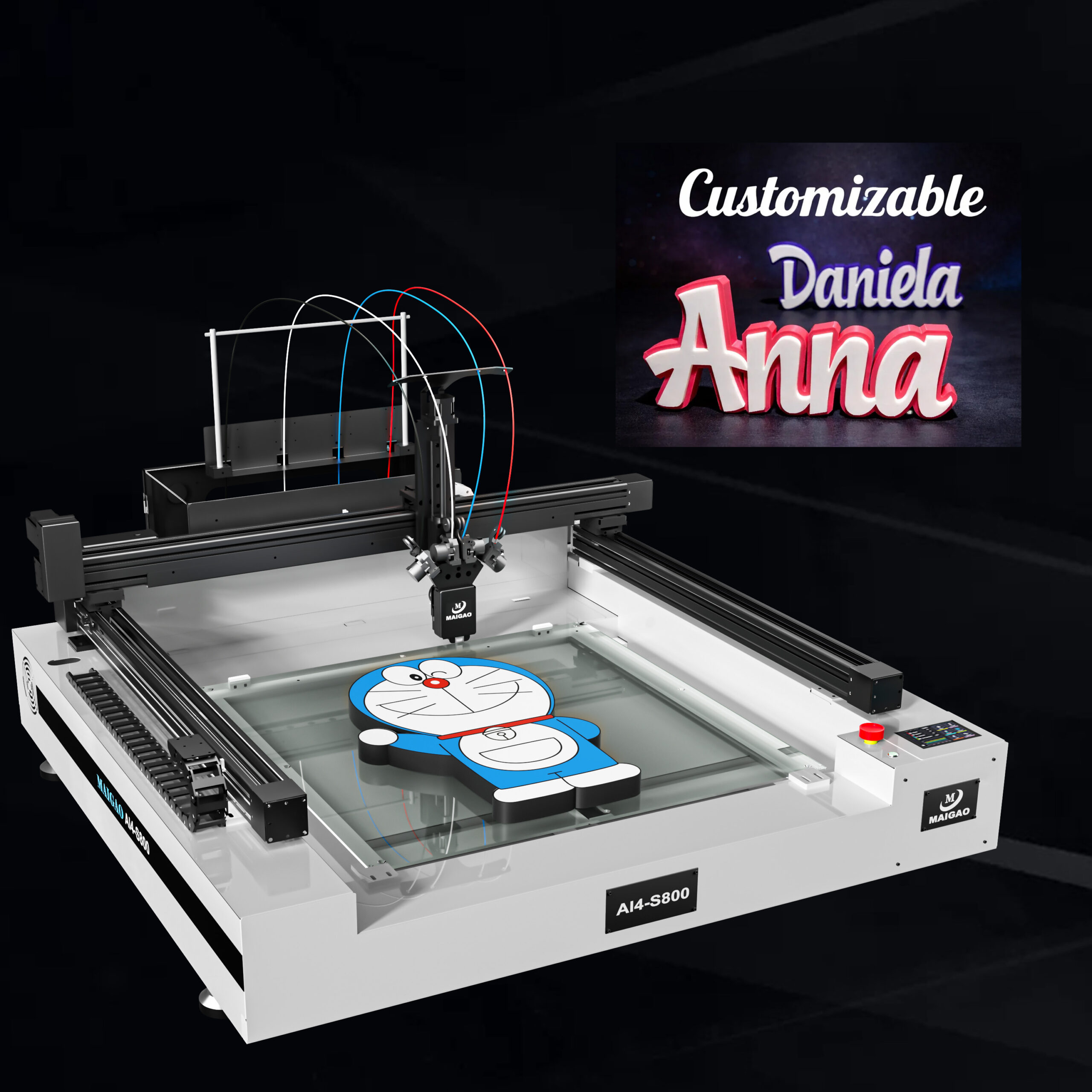 Maigao Special Offer Four Colors Camera Klipper Channel Letter Neon Sign Petg Pds Mmla Large 3d Printer for Signage
