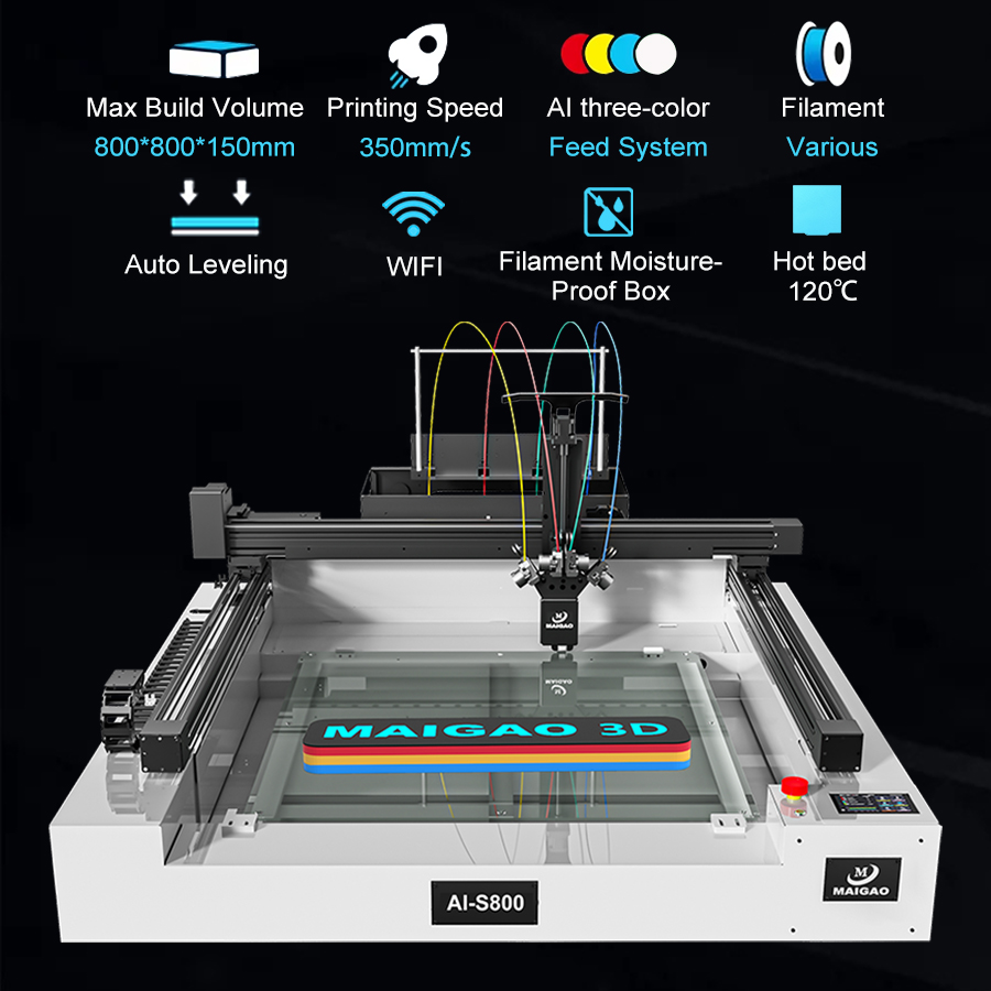 MAIGAO AI-S 800 SIGN Hot-sale Commercial 3D Sign Printer Dimensional 3D Letter Illuminated Logo Printer 3d Signage Machine - Image 5